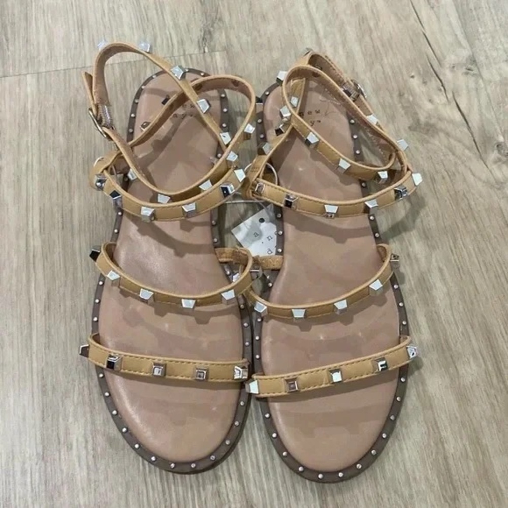 a new day Brown Strappy Studded Sandals